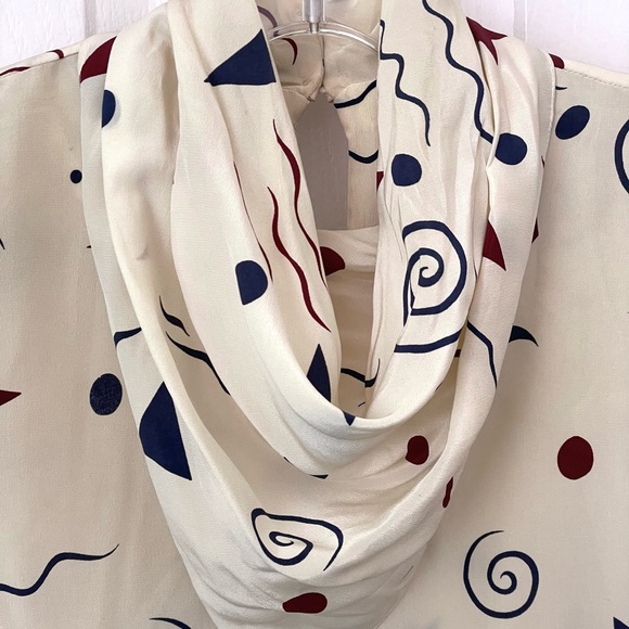 Vintage Cathy Hardwick silk celestial print blouse - Picture 3 of 6